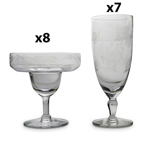 (15 PC) JAPANESE SASAKI GLASSWARE