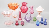 (15) Pcs colored glass, c/o Ph