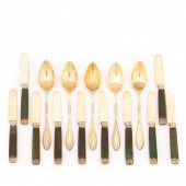 15 PCS, FRENCH VERMEIL SPOONS