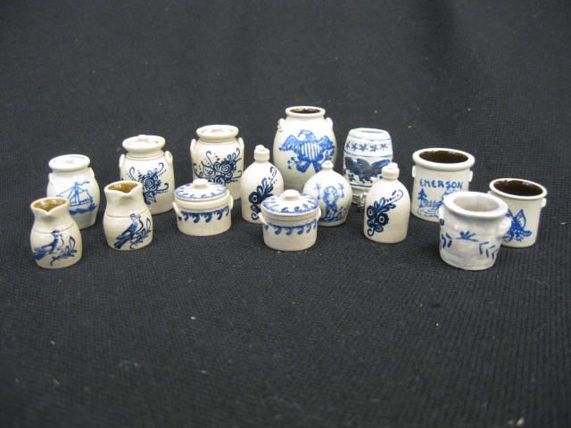 15 pcs. Miniature Stoneware