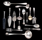 15 PCS SILVER SERVING PIECES,