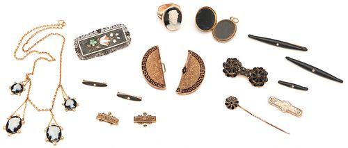 15 PCS. VICTORIAN JEWELRY INCL.