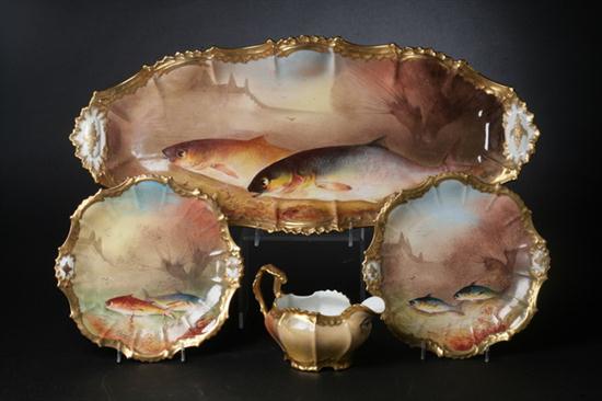15-PIECE LIMOGES PORCELAIN FISH