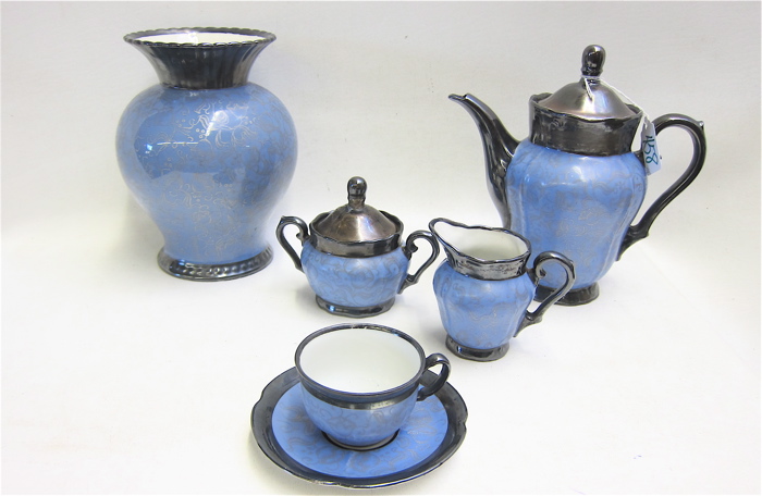 15 PIECE SET GERMAN KERAM-SILBER