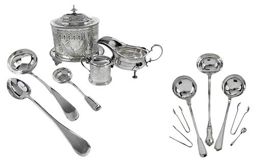 15 PIECES ENGLISH SILVER PLATE