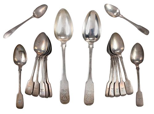 15 PIECES IRISH SILVER
