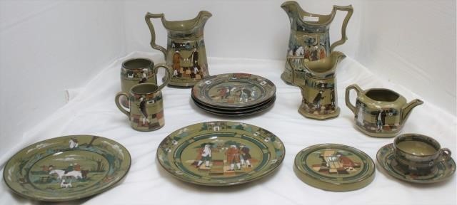 15 PIECES OF WELLER DELDAREWARE,