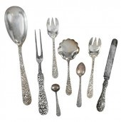 15 PIECES REPOUSSE STERLING FL