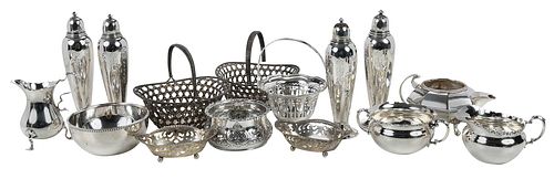 15 PIECES SILVER TABLE