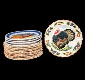 (15) Porcelain novelty dinner
