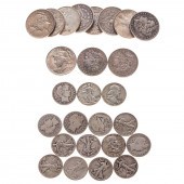 15 SILVER HALVES & 11 SILVER D