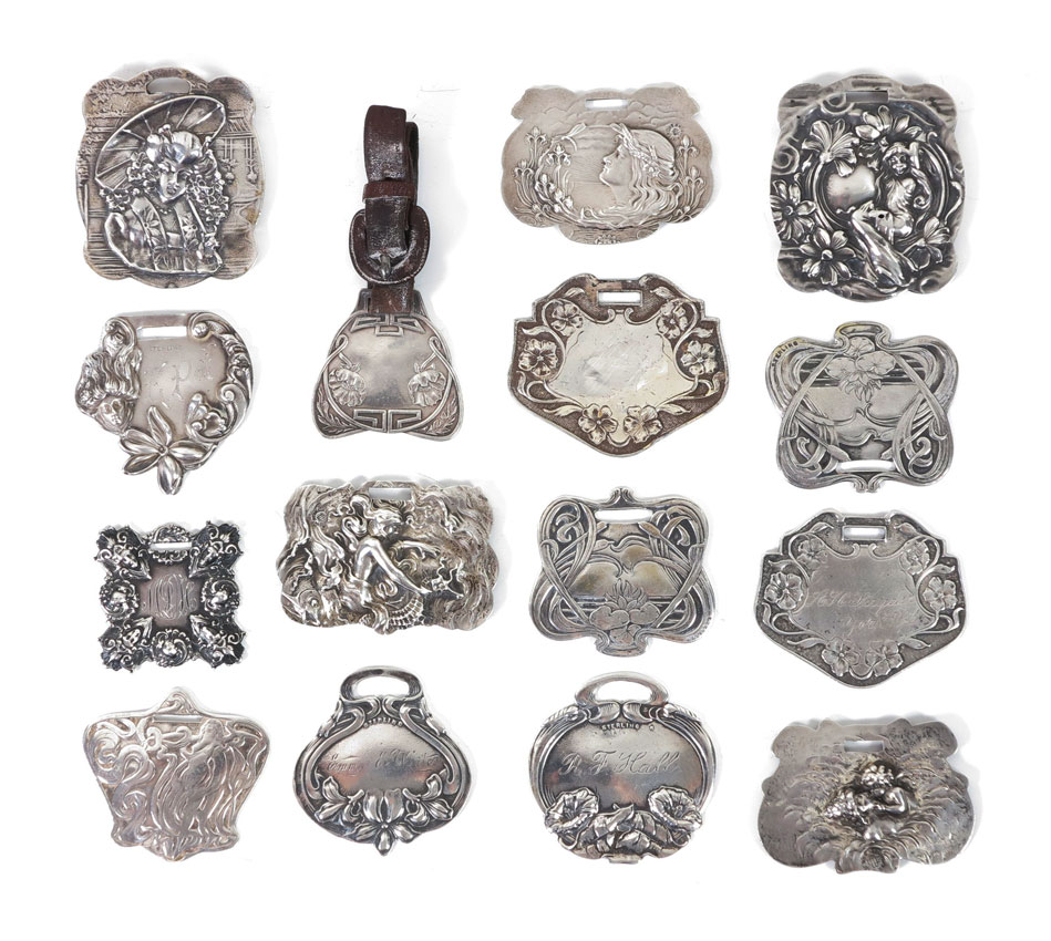 15 STERLING ART NOUVEAU LUGGAGE