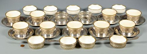 15 STERLING CUP HOLDERS W/
