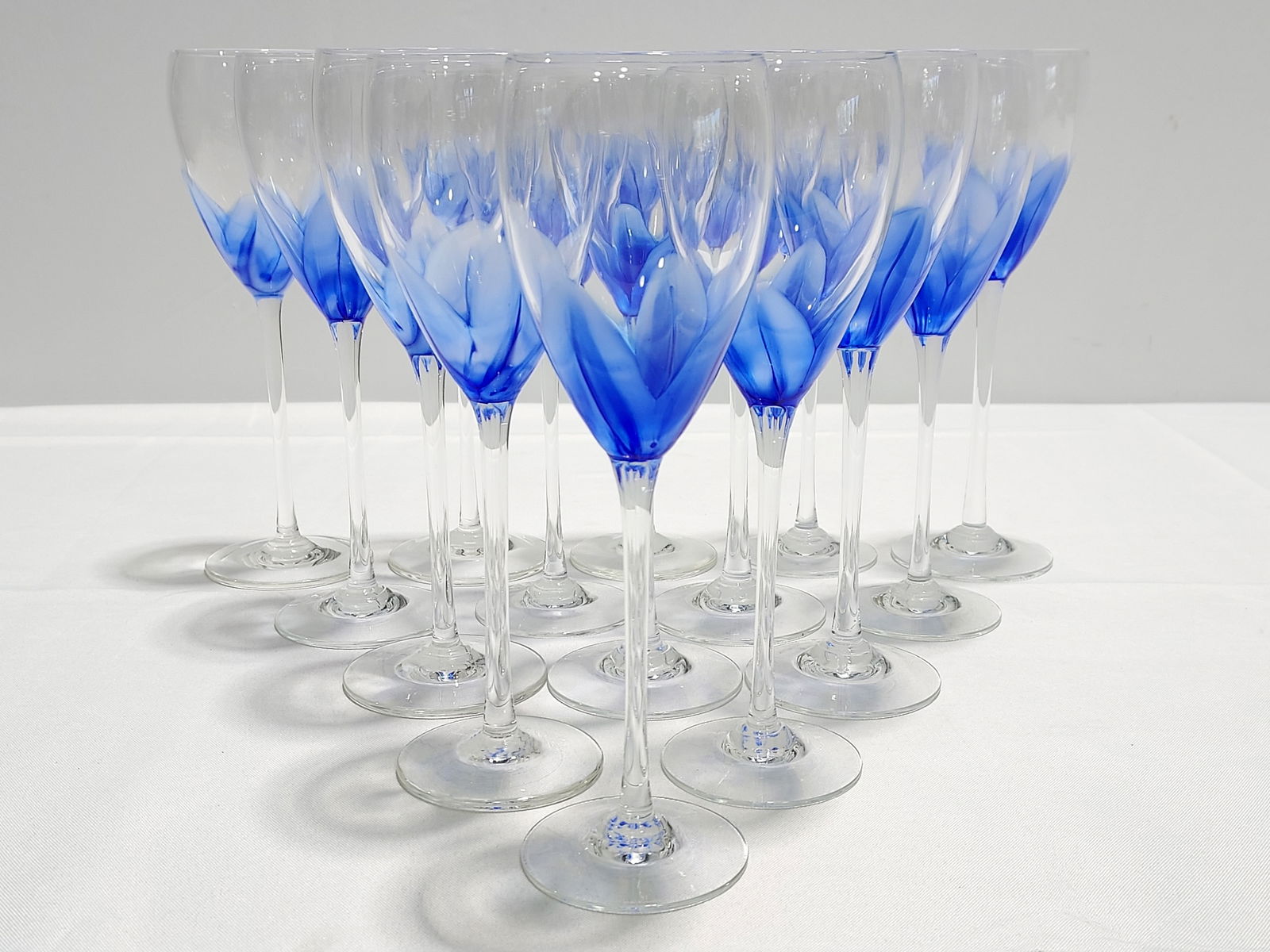 15 STEVEN MASLACH HAND BLOWN BLUE