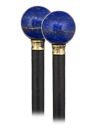 153. LAPIS LAZULI DRESS CANE -CA.