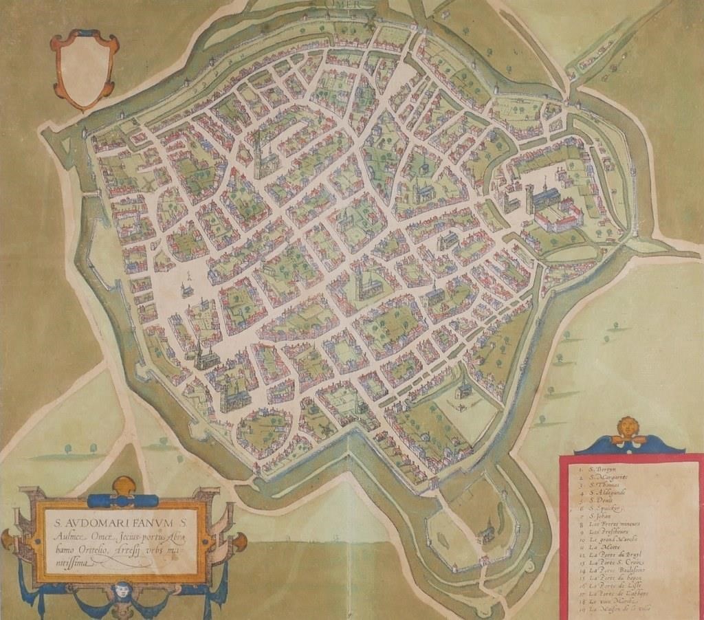 1575 BRAUN & HOGENBERG ANTIQUE MAP,