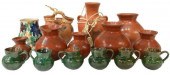 15)MEXICAN CERAMIC POTTERY VAS