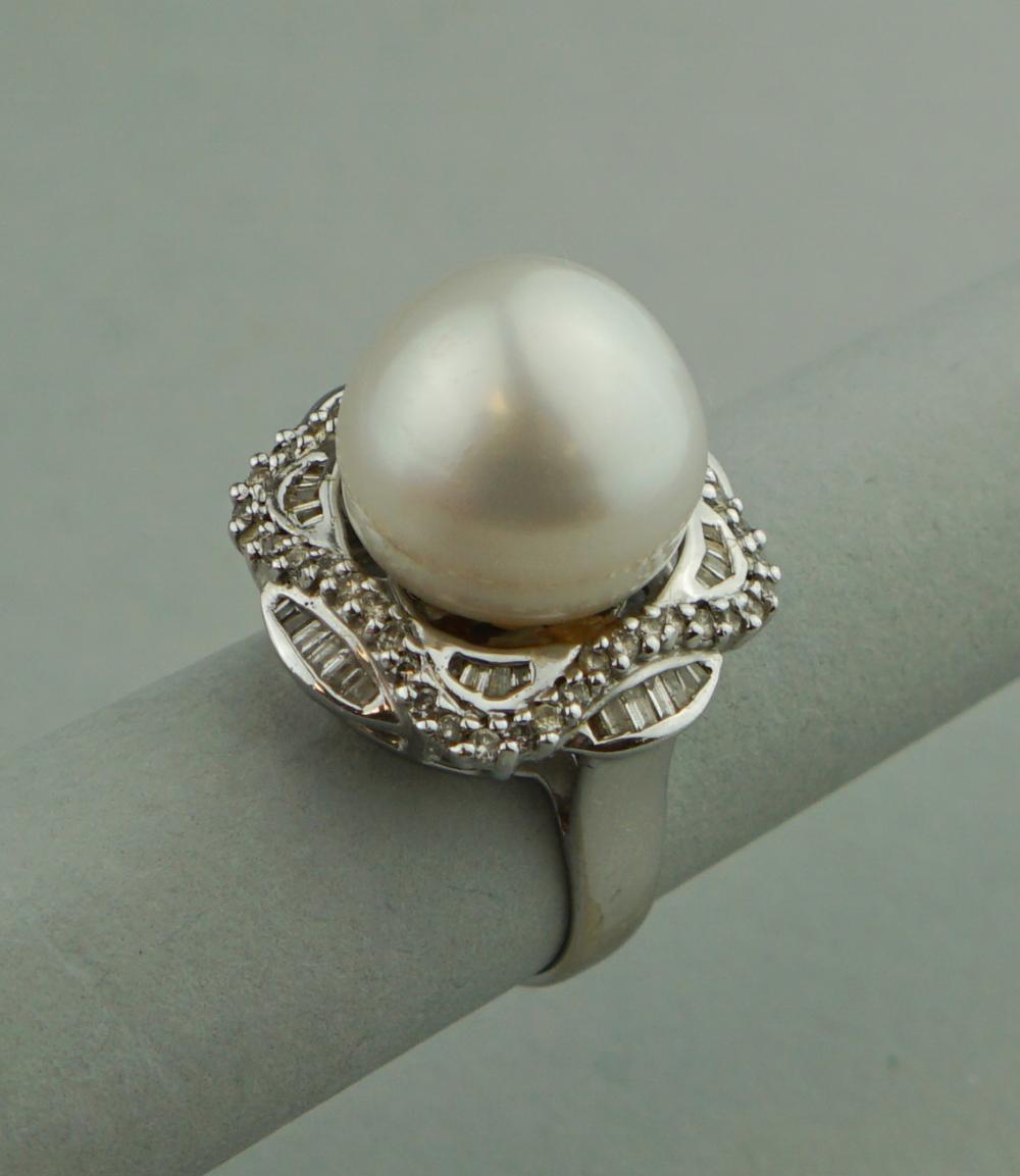 15MM SOUTH SEAS PEARL, DIAMOND
