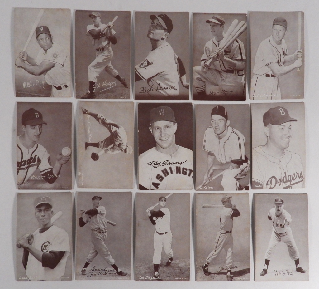 15PC 1947-1966 EXHIBITS BASEBALL