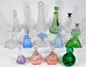 15PC BOHEMIAN CUT GLASS CRYSTA