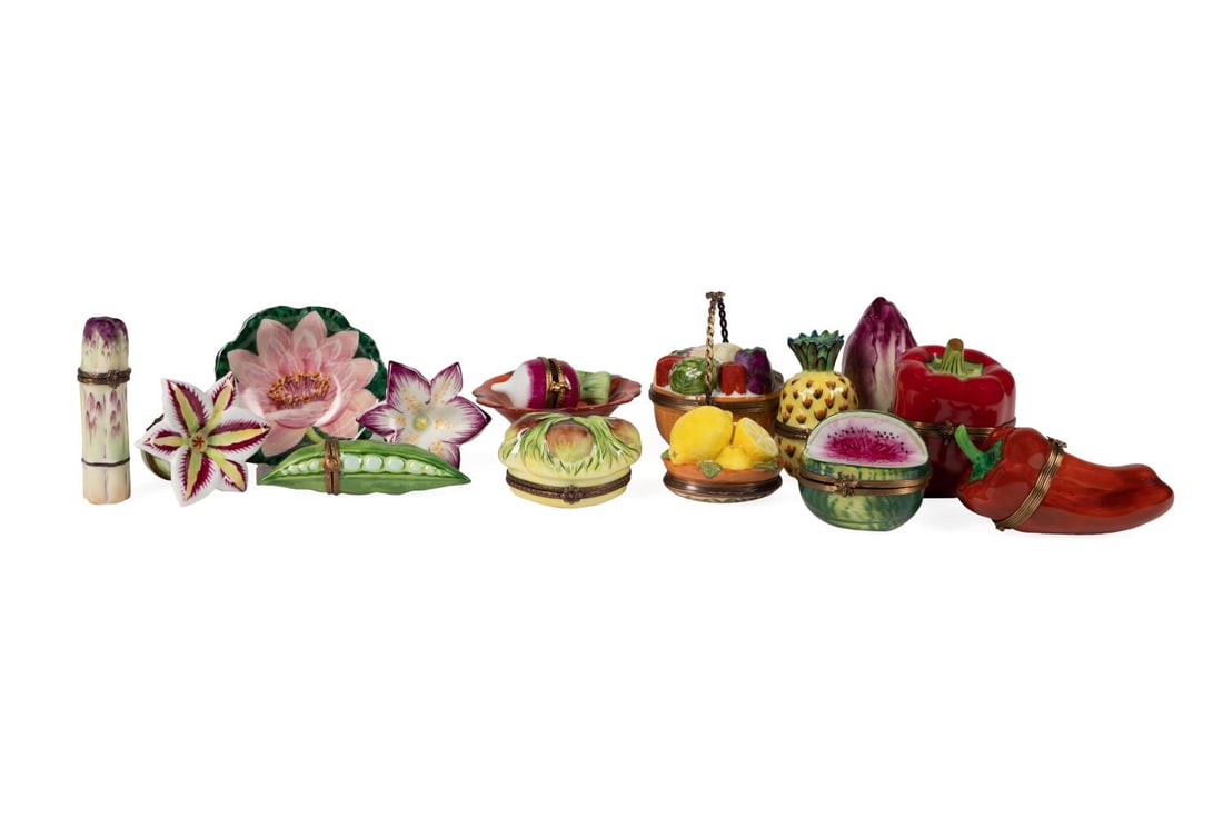 15PC COLLECTION OF HAND PAINTED