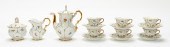 15PC MEISSEN FLORAL DEMITASSE