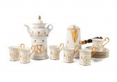 15PC NAPOLEONIC BEE PORCELAIN