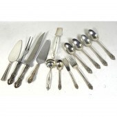 15pc Wallace Rose Point sterli