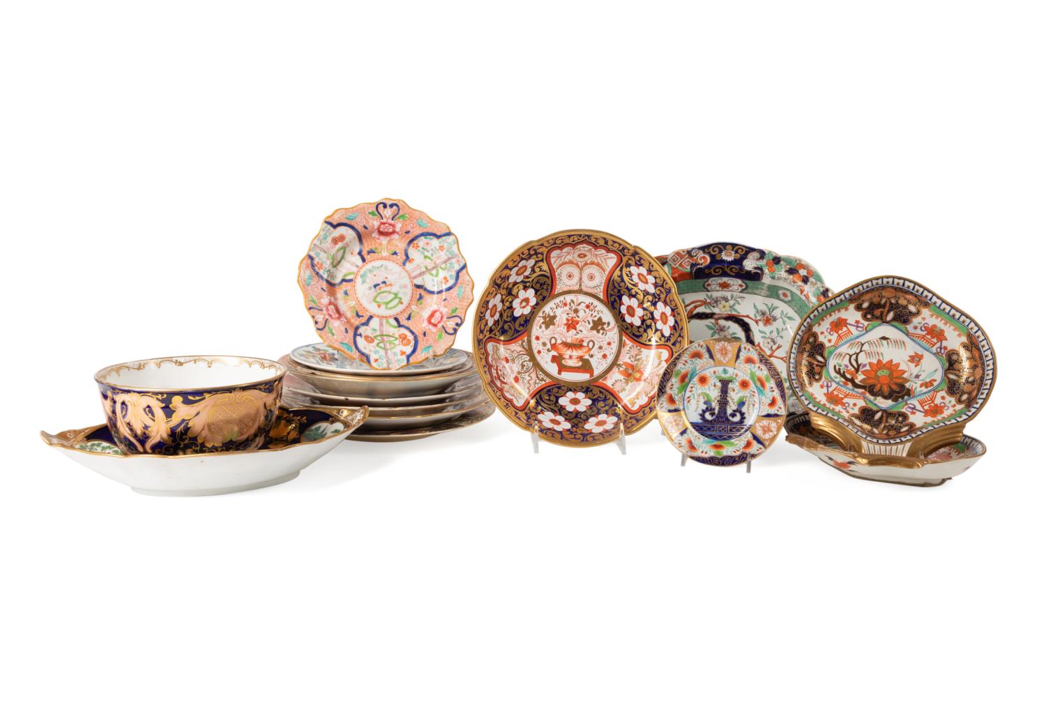 15PCS ENGLISH, MAINLY IMARI,