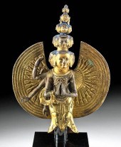 15TH C. TIBETAN GILDED COPPER