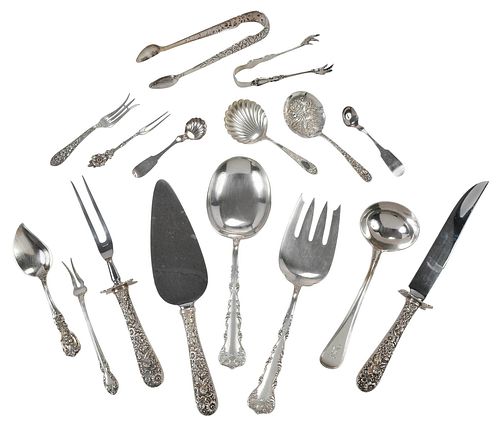 16 ASSORTED STERLING TABLE