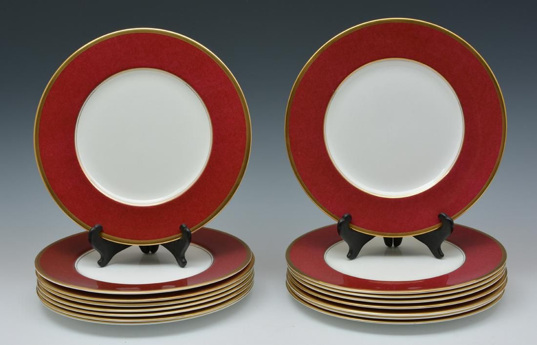 16 COALPORT DINNER PLATES, ALTHLONE