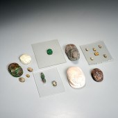 (16) EGYPTIAN SCARABS & (1) AM