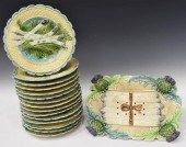 (16) FRENCH MAJOLICA ASPARAGUS