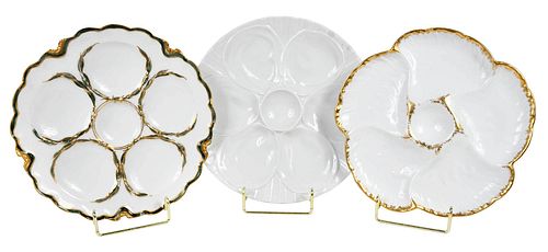 16 FRENCH PORCELAIN IVORY OYSTER