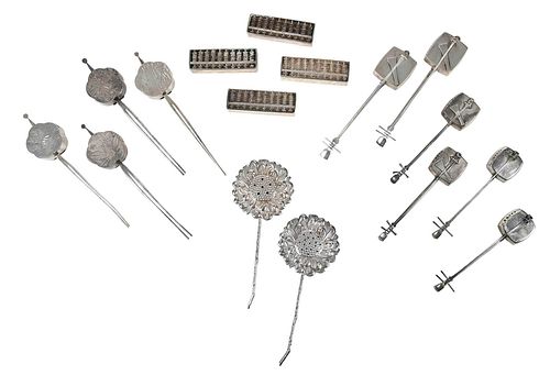 16 JAPANESE SILVER SALT AN
