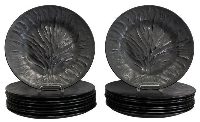 (16) LALIQUE 'ALGUES' BLACK FROSTED