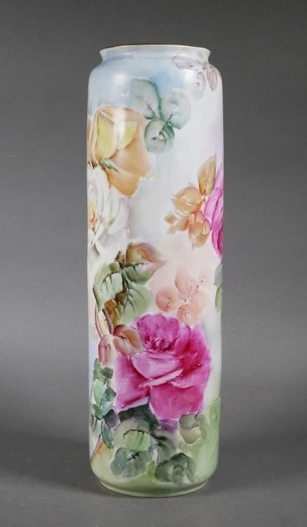 16" LIMOGES HANDPAINTED VASETall