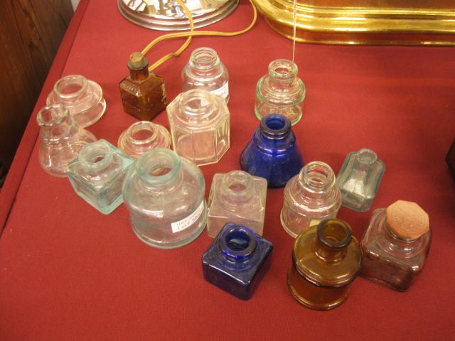16 Old Ink Bottles or Inkwells.