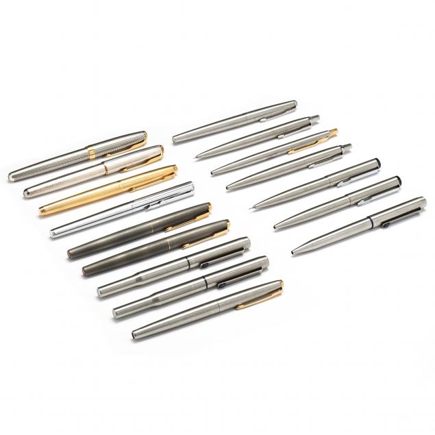 (16) PARKER METAL CASED WRITING