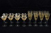 16 PC. ETCHED YELLOW DEPRESSIO