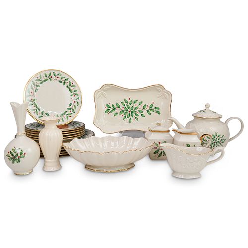 (16 PC) LENOX "HOLIDAY" PORCELAIN