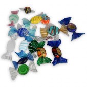 (16 PC) MURANO GLASS CANDIESDE