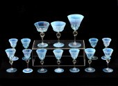 16 PC. OPALESCENT VENETIAN GLA