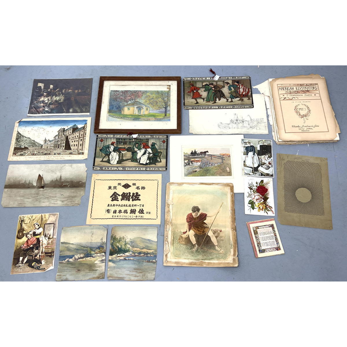 16+ pcs Antique Art Lot. Prints,