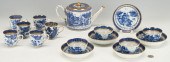 16 PCS CHINESE EXPORT BLUE & W