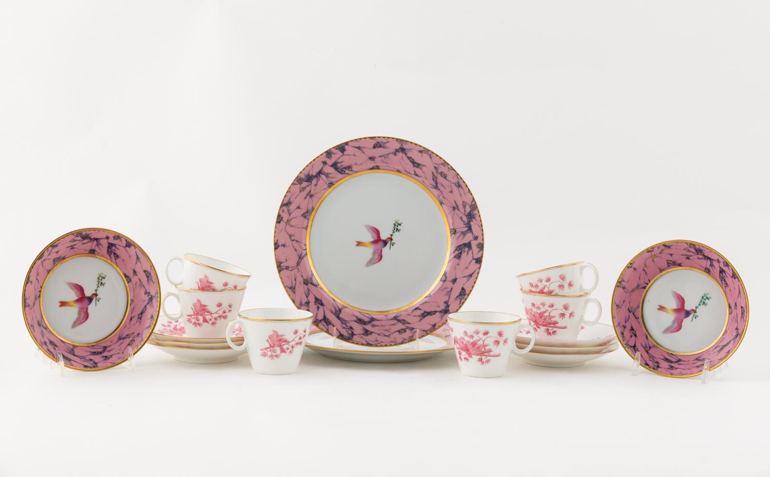 16 PCS, FRENCH PORCELAIN DESSERT