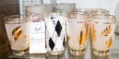 (16) Pcs mid-century glass tum