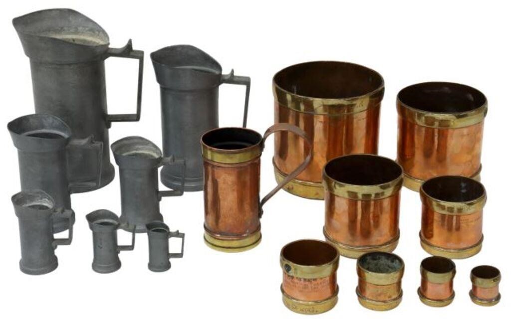 (16) PEWTER & COPPER KITCHEN