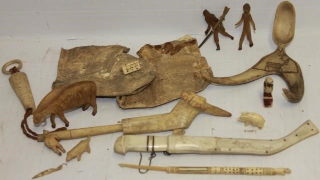 16 PIECES OF MISCELLANEOUS ESKIMO